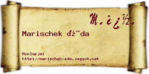 Marischek Éda névjegykártya